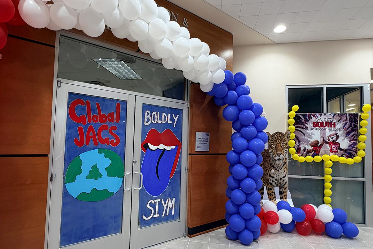 Outside of Immigration Office decorated for Homecoming. Outside of Immigration Office decorated for Homecoming.